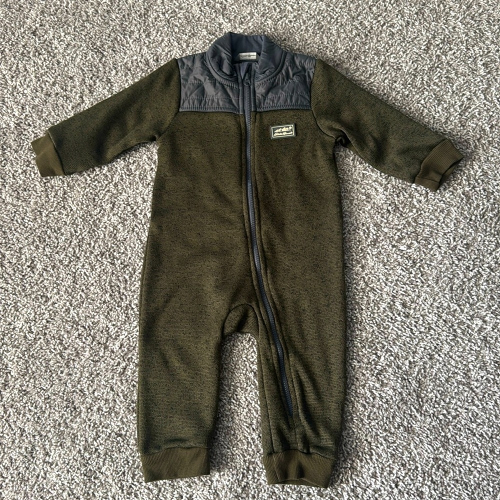 Eddie Bauer fleece-knit coverall, 9-12mo, New!
